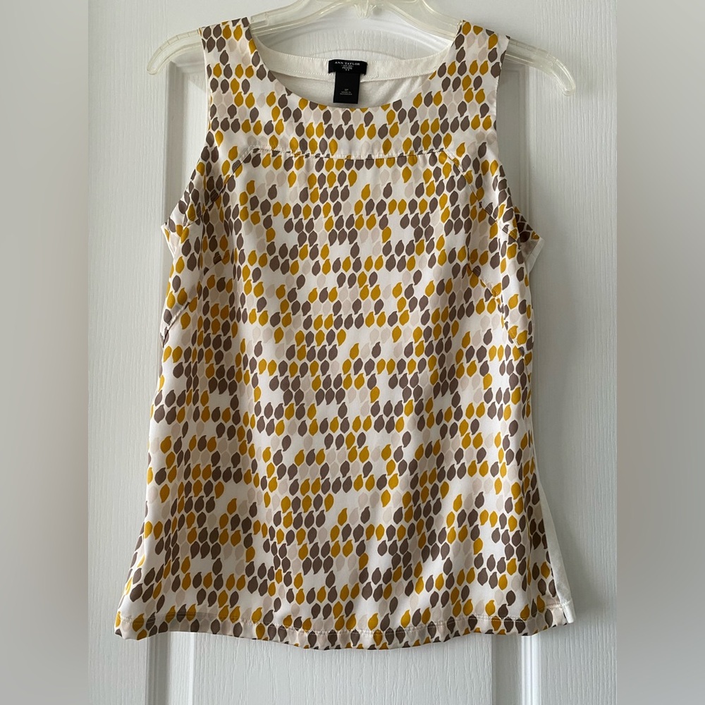 Ann Taylor Sleeveless Shell Top w. Cotton Back Size SP